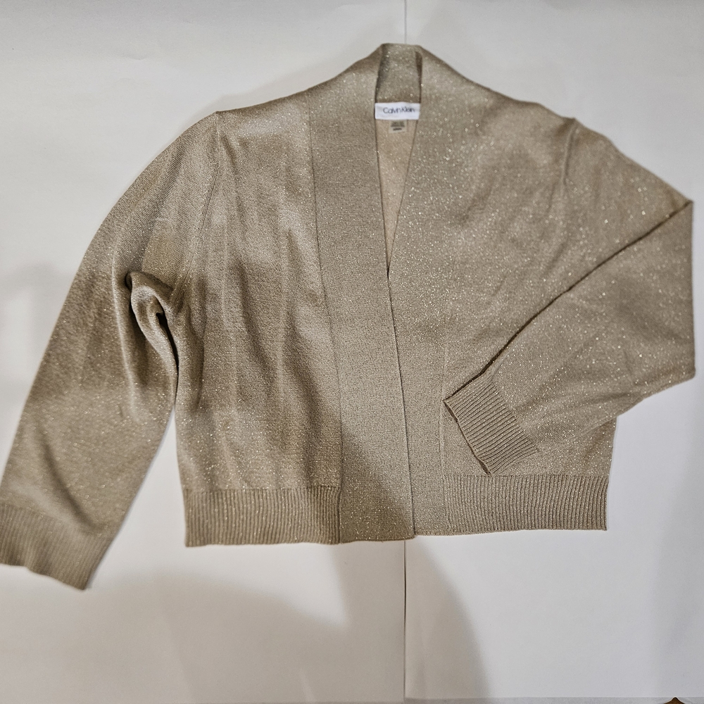 Calvin Klein Women's Gold Sweater Cardigan